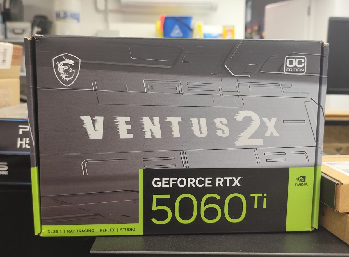 Scheda video MSI GeForce RTX 5060 Ti Ventus 2X nel laboratorio TXXO